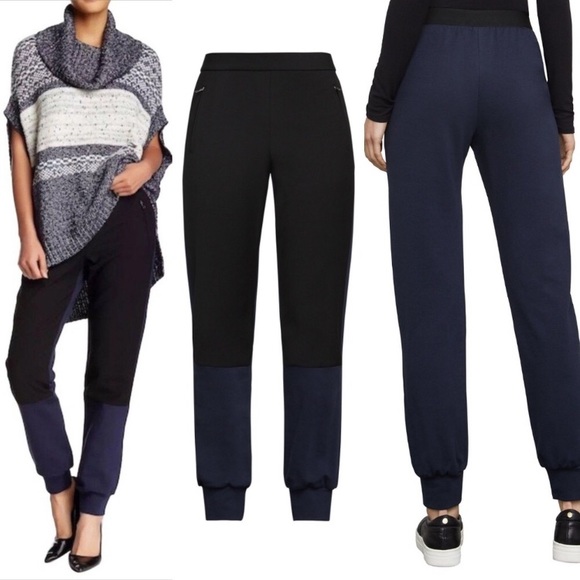 BCBGMAXAZRIA color block sweatpants - Picture 1 of 8
